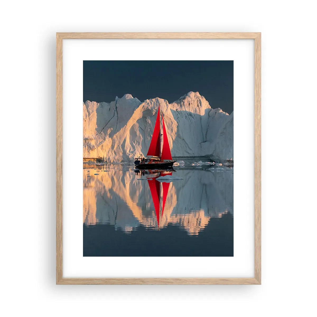 Poster in light oak frame - On the Edge of the World - 40x50 cm