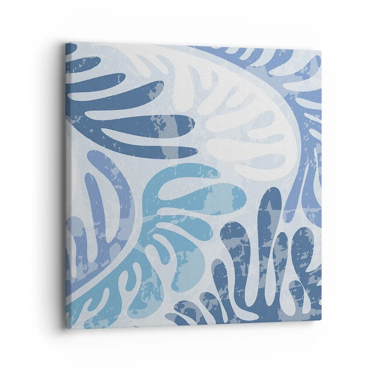 Canvas picture - Blue Ferns - 30x30 cm