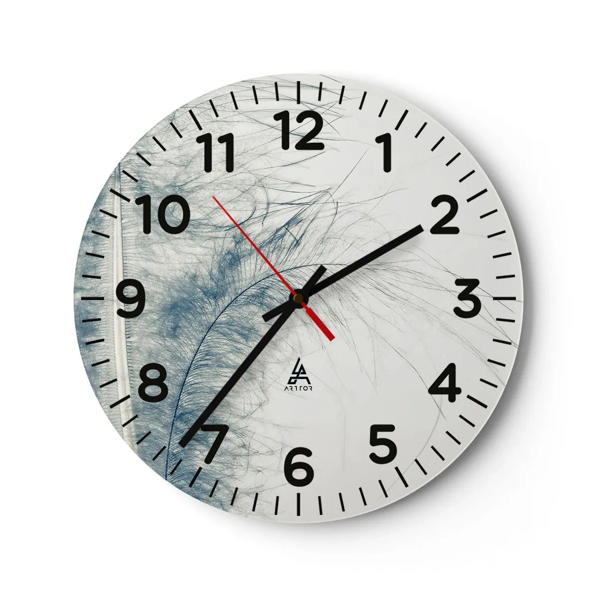 Wall clock - Clock on glass - Whisper of Nature - 40x40 cm