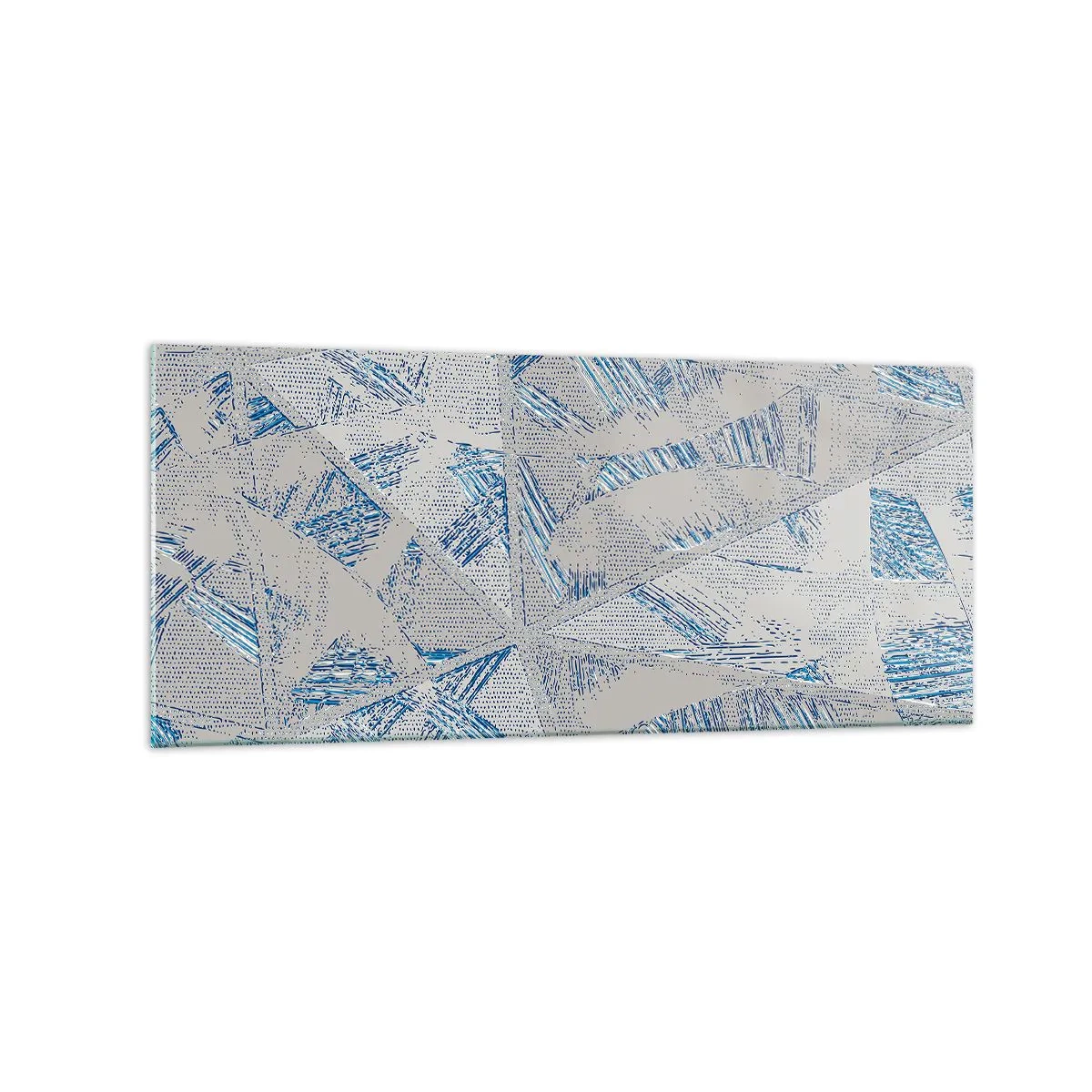 Glass picture - In Blue and Grey Maze - 120x50 cm