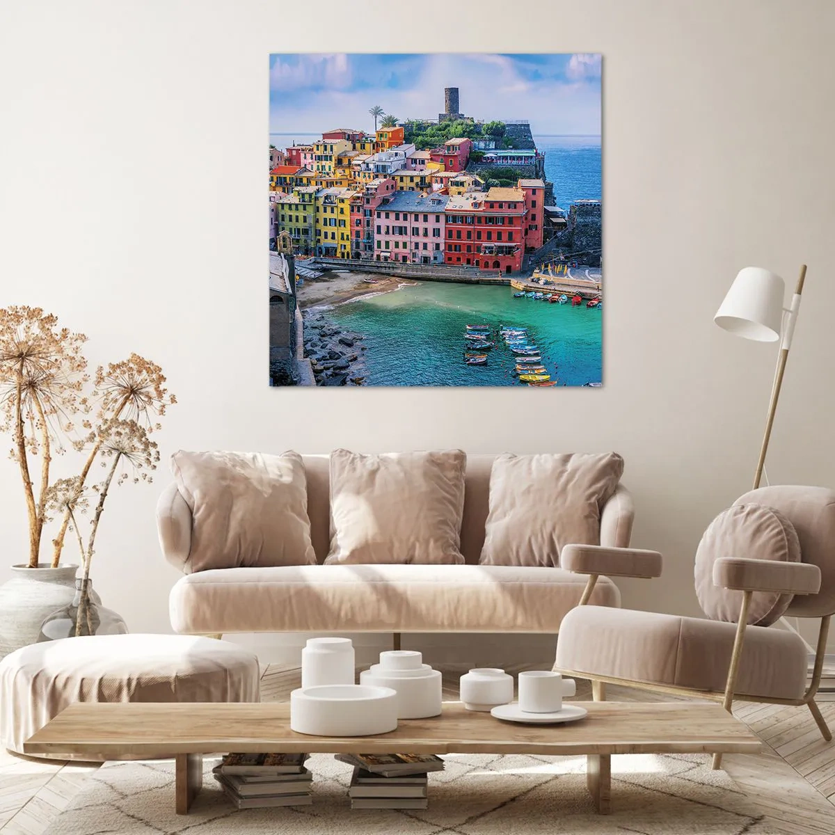 Canvas picture - Magical Mediterranean Town - 40x40 cm