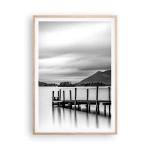 Poster in light oak frame - Tranquility and Power - 70x100 cm