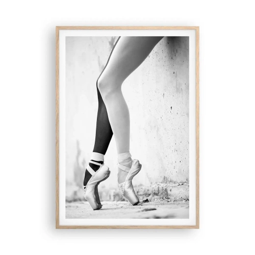 Poster in light oak frame - Ballerina, Voila! - 70x100 cm