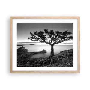 Poster in light oak frame - Quiet All Around - 50x40 cm