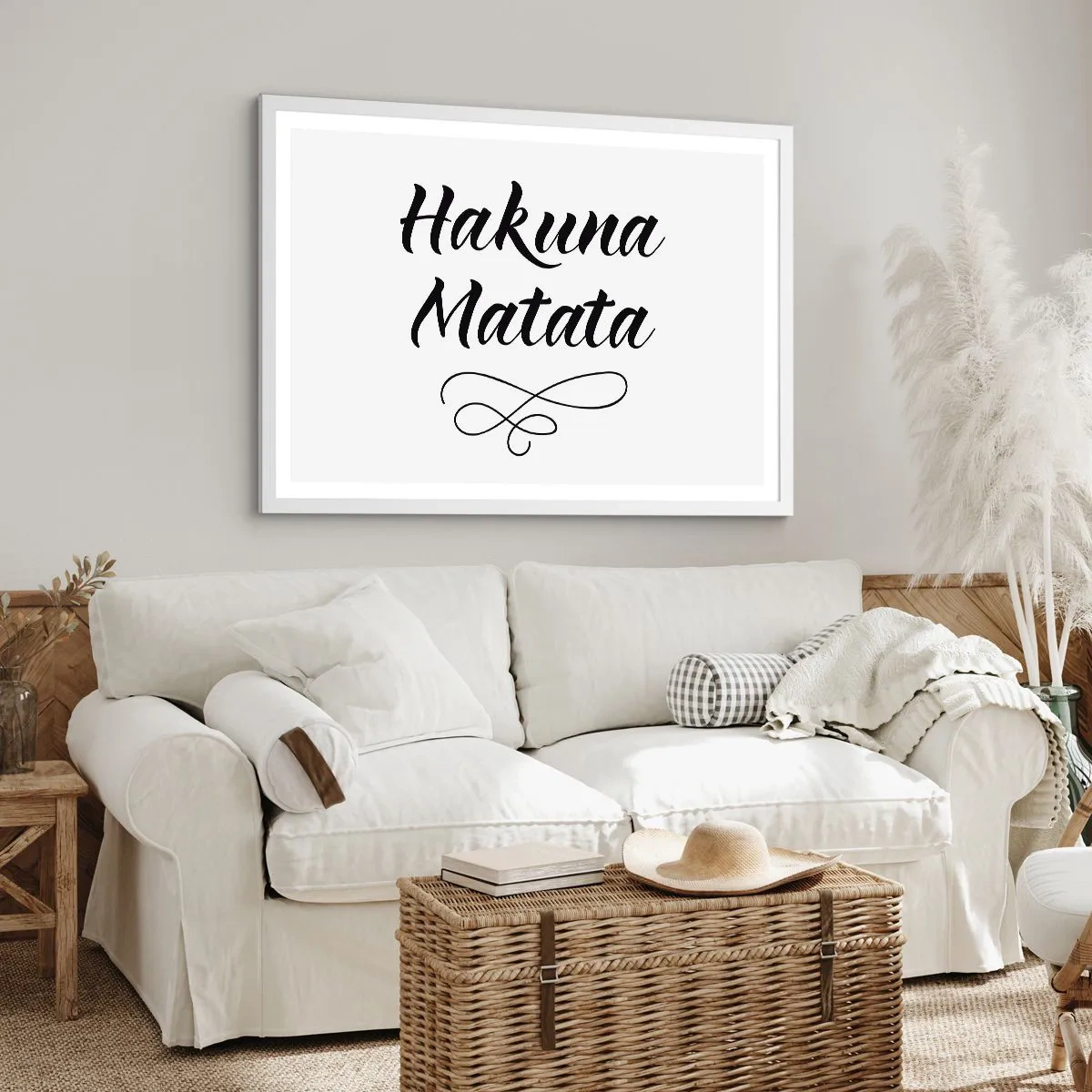 Poster in white frmae - Best Advice - 100x70 cm
