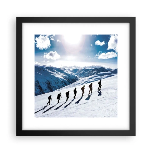 Poster in black frame - Team of Conquerors - 30x30 cm