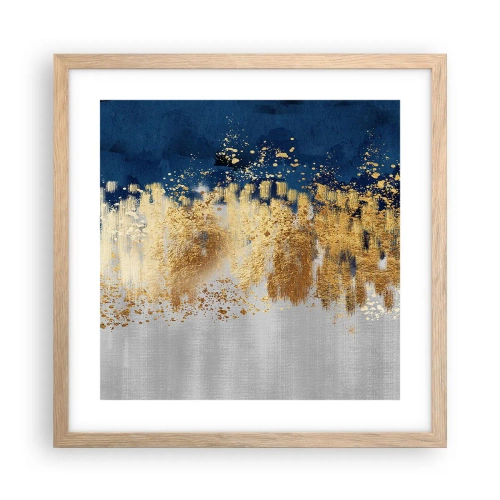 Poster in light oak frame - Modern Composition and Twinkle - 40x40 cm
