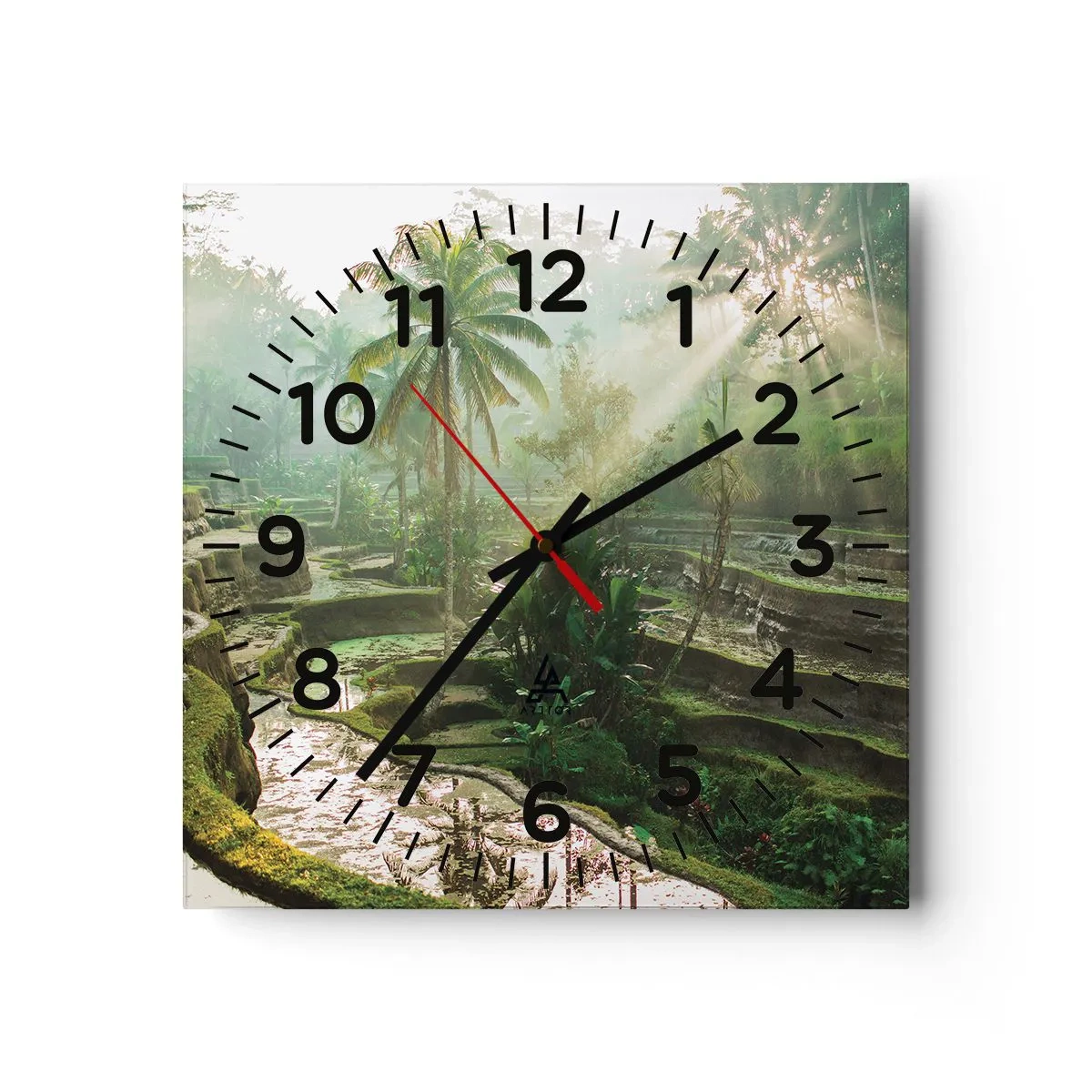 Wall clock - Clock on glass - Maturing in the Sun - 30x30 cm