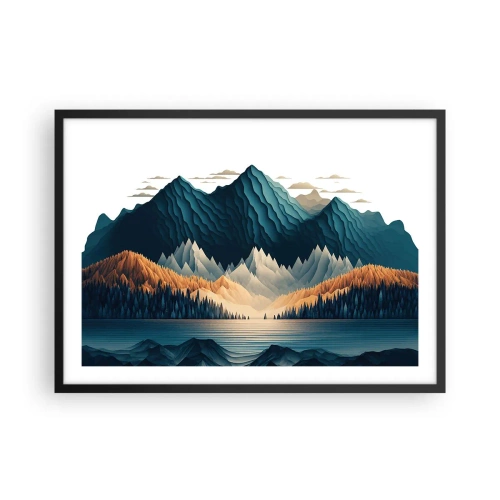 Poster in black frame - Perfect Mountain Landscape - 70x50 cm
