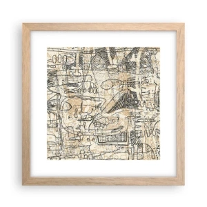 Poster in light oak frame - Waiting to Be Decoded - 30x30 cm