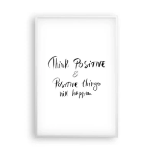Poster in white frmae - How to Live? - 61x91 cm