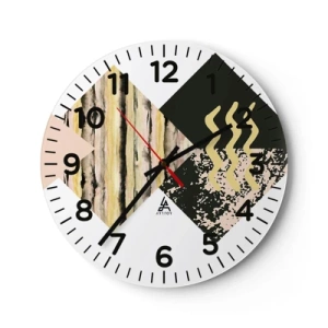 Wall clock - Clock on glass - Not So Straightforward - 40x40 cm