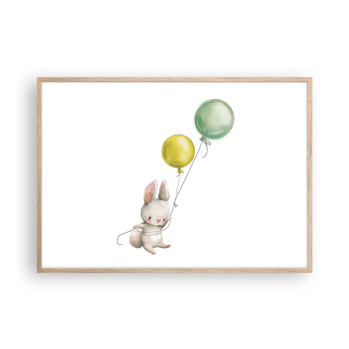 Poster in light oak frame - I Will Fly Too! - 100x70 cm