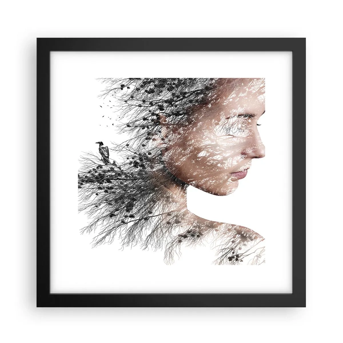 Poster in black frame - Spirit of a Forest - 30x30 cm