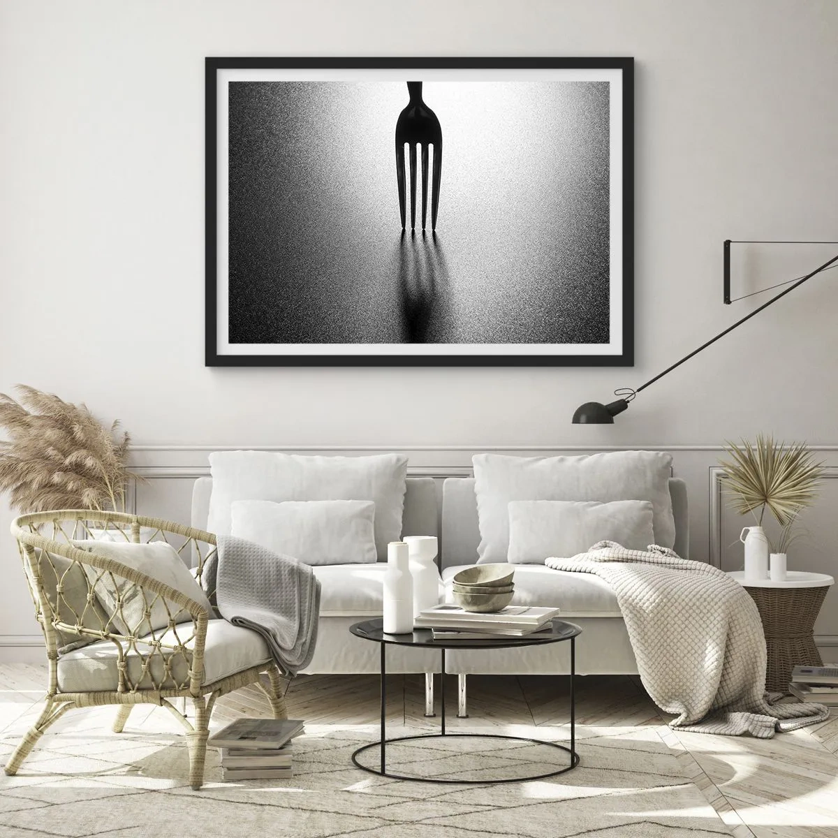 Poster in black frame - Light and Shade - 50x40 cm