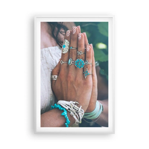 Poster in white frmae - Welcome to the Centre of Wellbeing - 61x91 cm