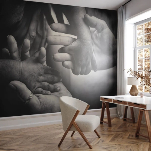 Photo Wallpaper Premium Canvas - To be a Man - Hands, People, Love - 350x256 cm