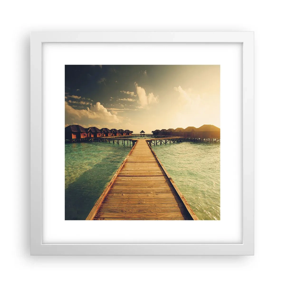 Poster in white frmae - Warm Welcome - 30x30 cm
