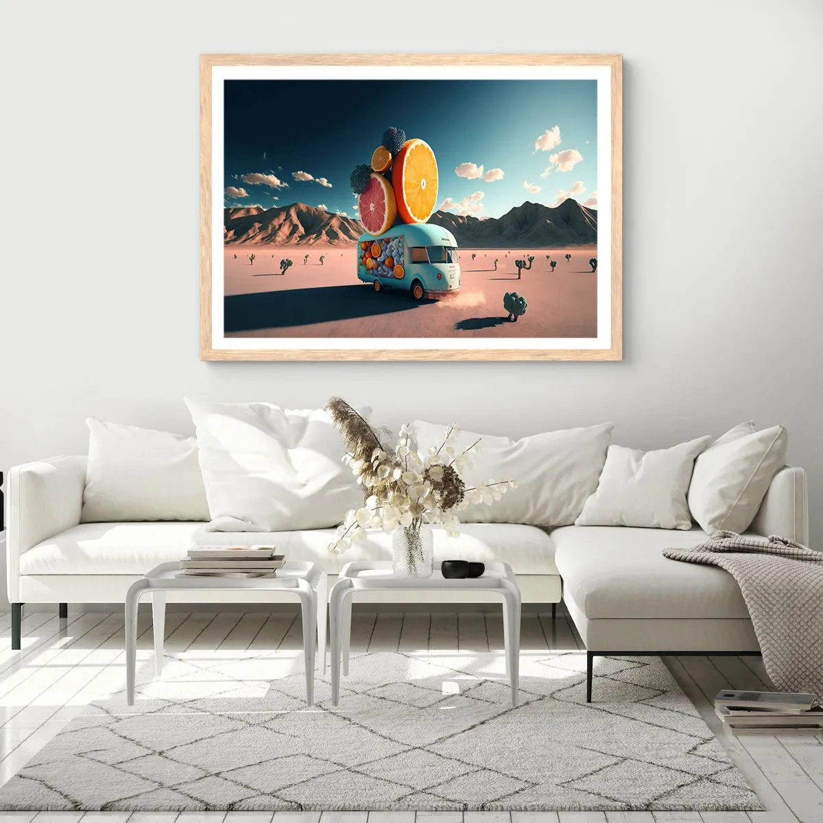 Poster in light oak frame - Taste of Holidays - 100x70 cm