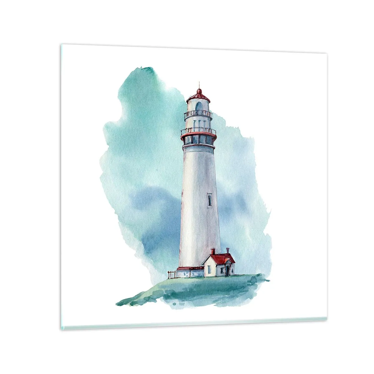 Glass picture - Gentle Sister of Blue - 30x30 cm