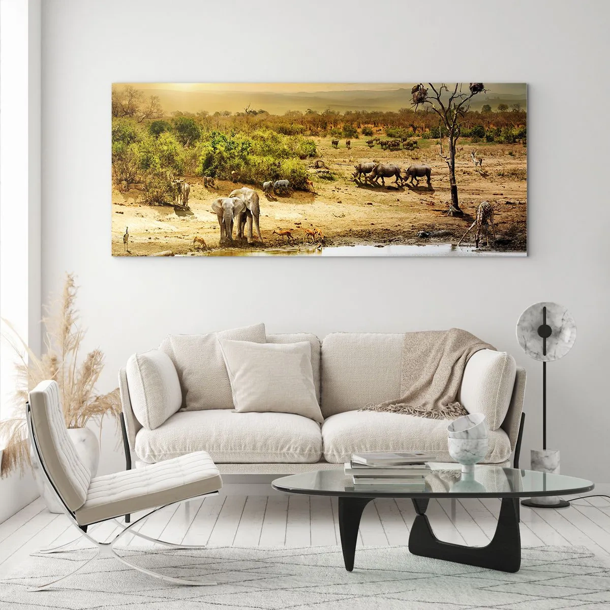 Glass picture - There Is a River that Flows from Eden - 100x40 cm