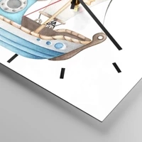 Clock face with lines