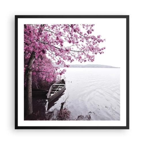 Poster in black frame - In Pink Silence - 60x60 cm