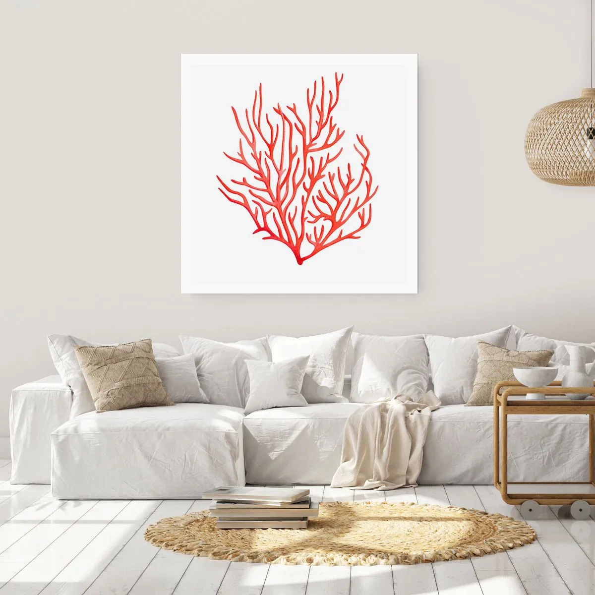 Poster - Coral Filigree - 40x40 cm