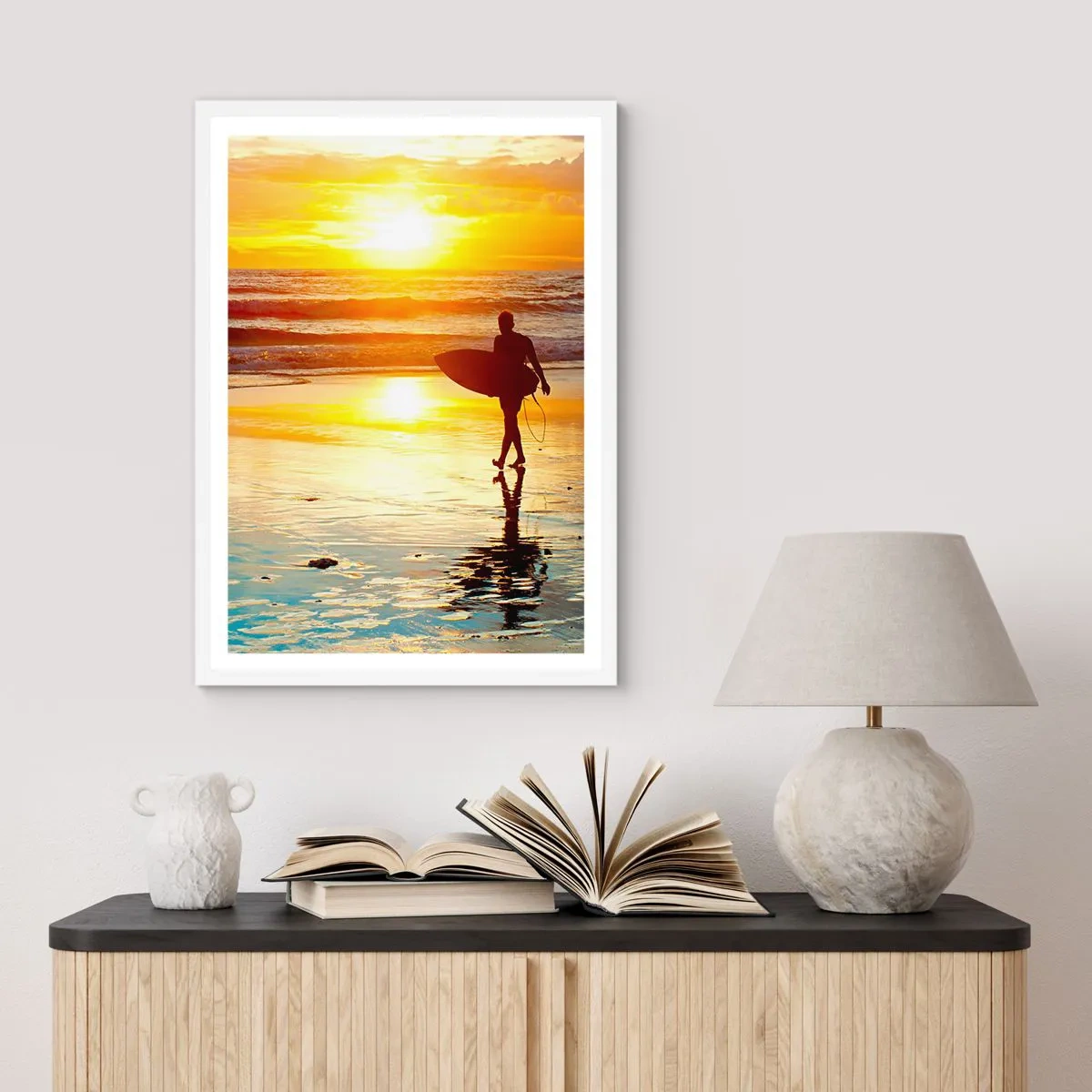 Poster in white frmae - Return of a Warrior - 61x91 cm