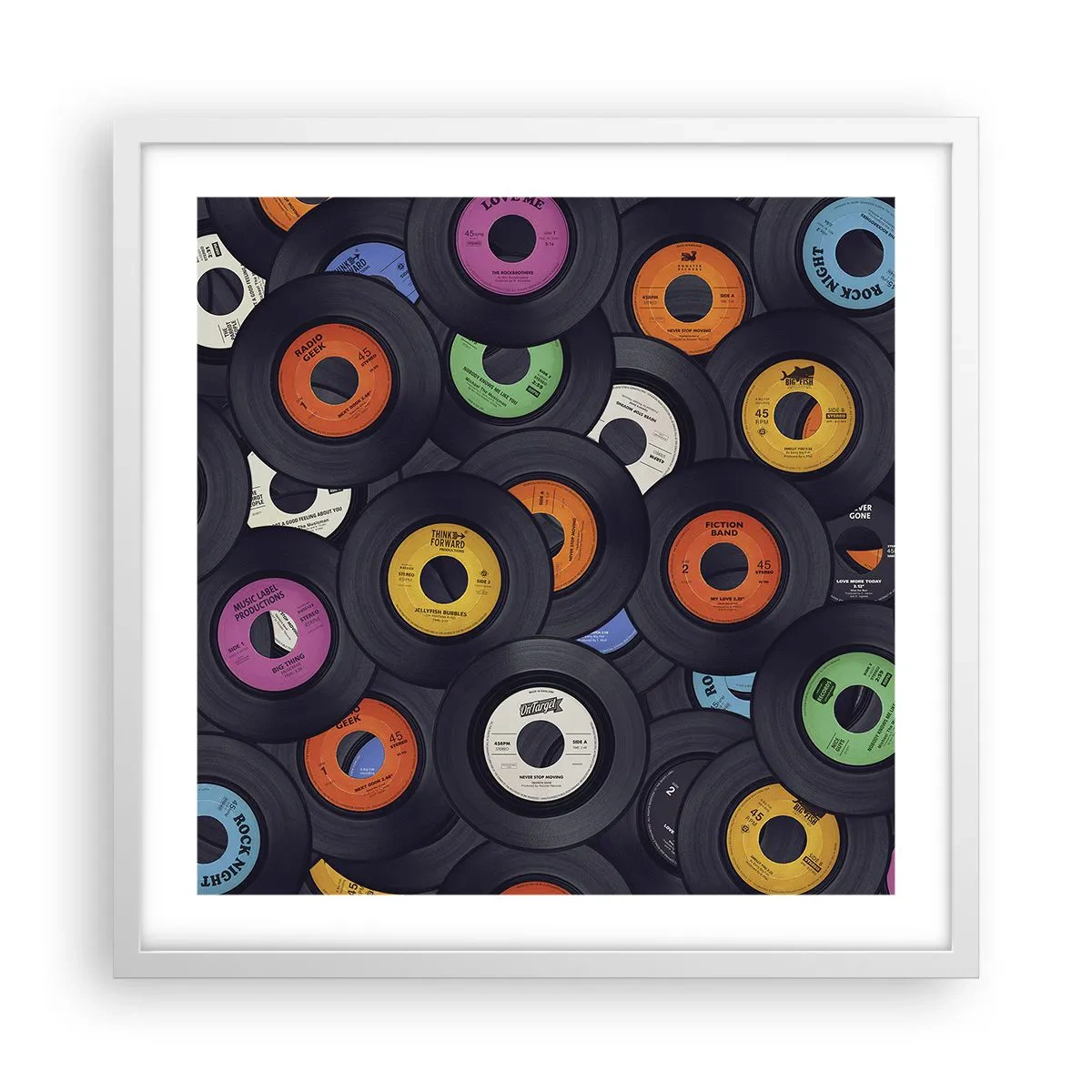 Poster in white frmae - Colours of Classics - 50x50 cm