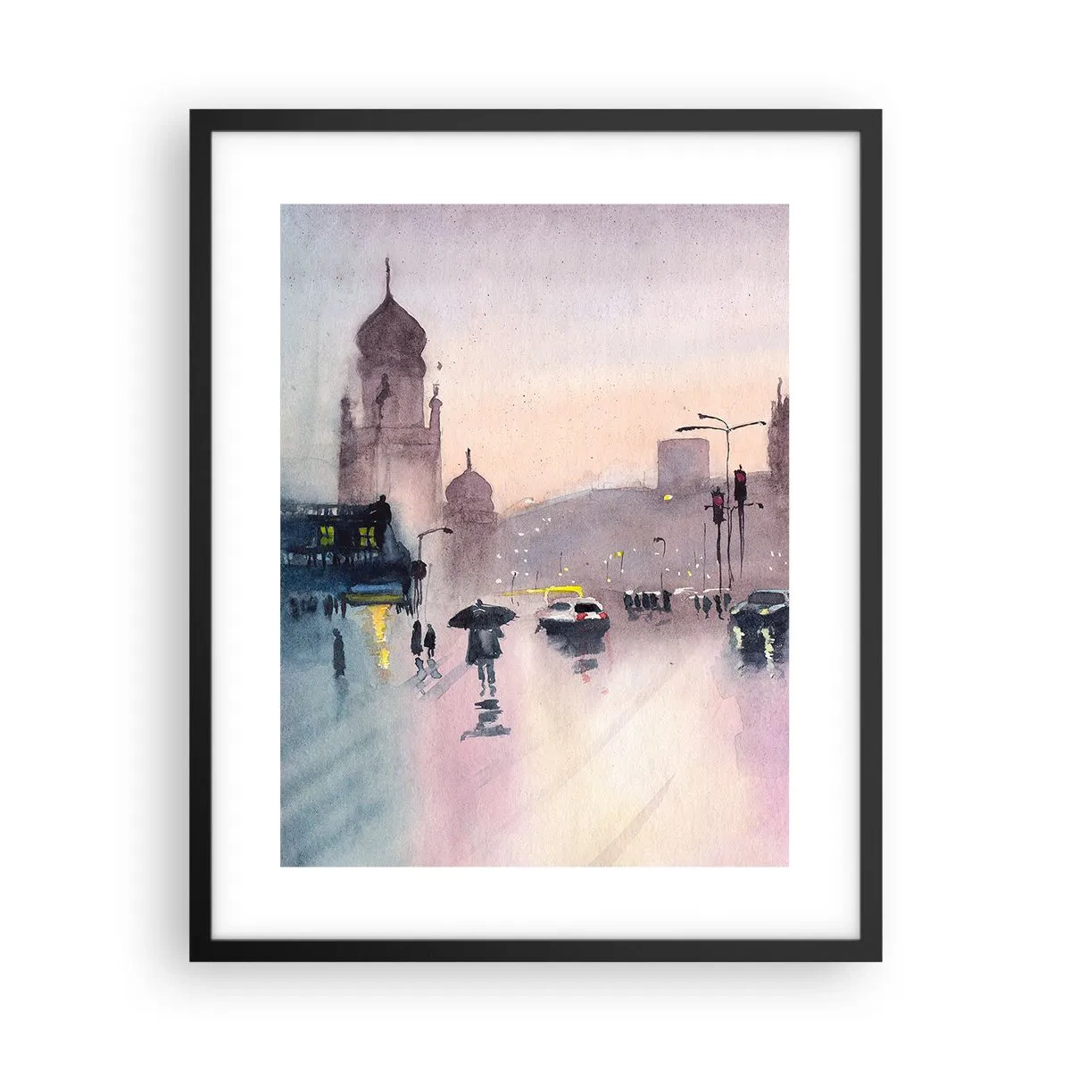 Poster in black frame - In a Rainy Fog - 40x50 cm