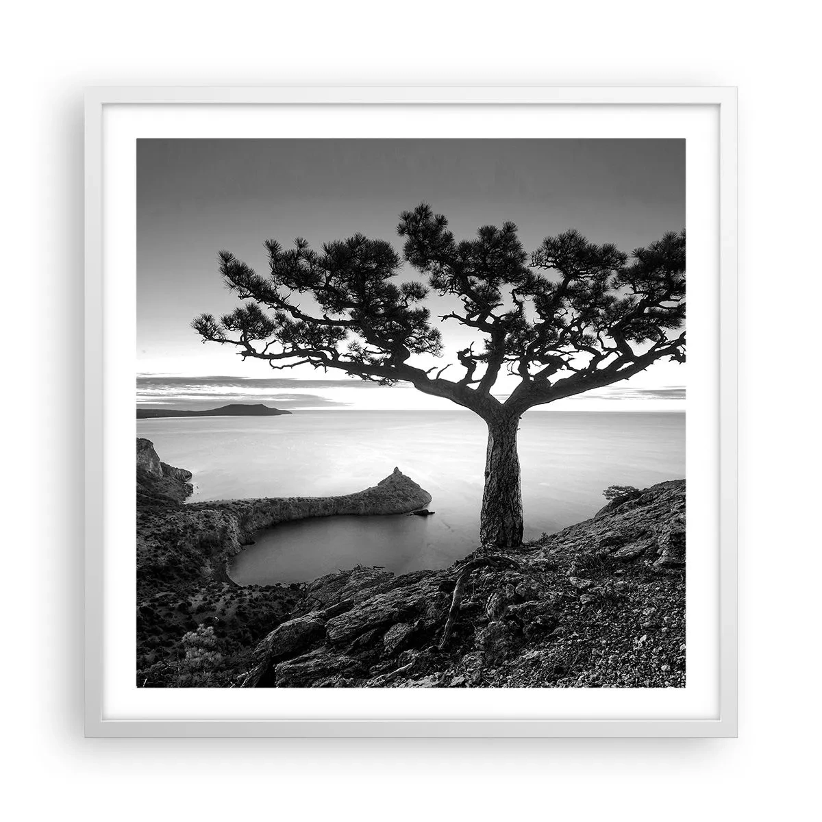 Poster in white frmae - Quiet All Around - 60x60 cm