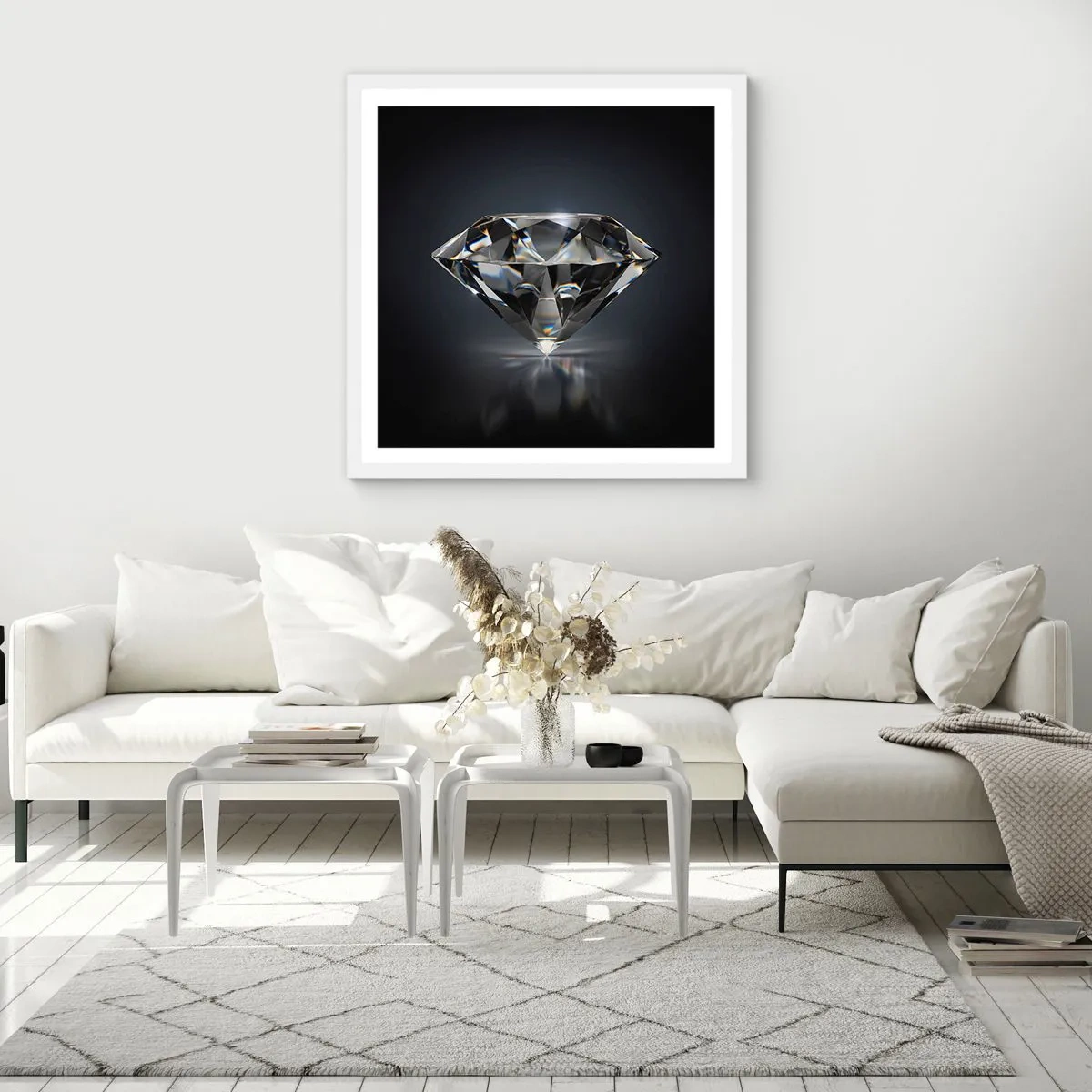 Poster in white frmae - Girls' Best Friend - 50x50 cm