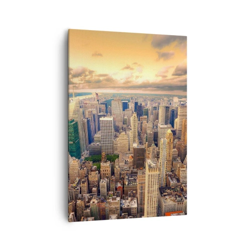 Canvas picture - Metropolis in Gold - 70x100 cm