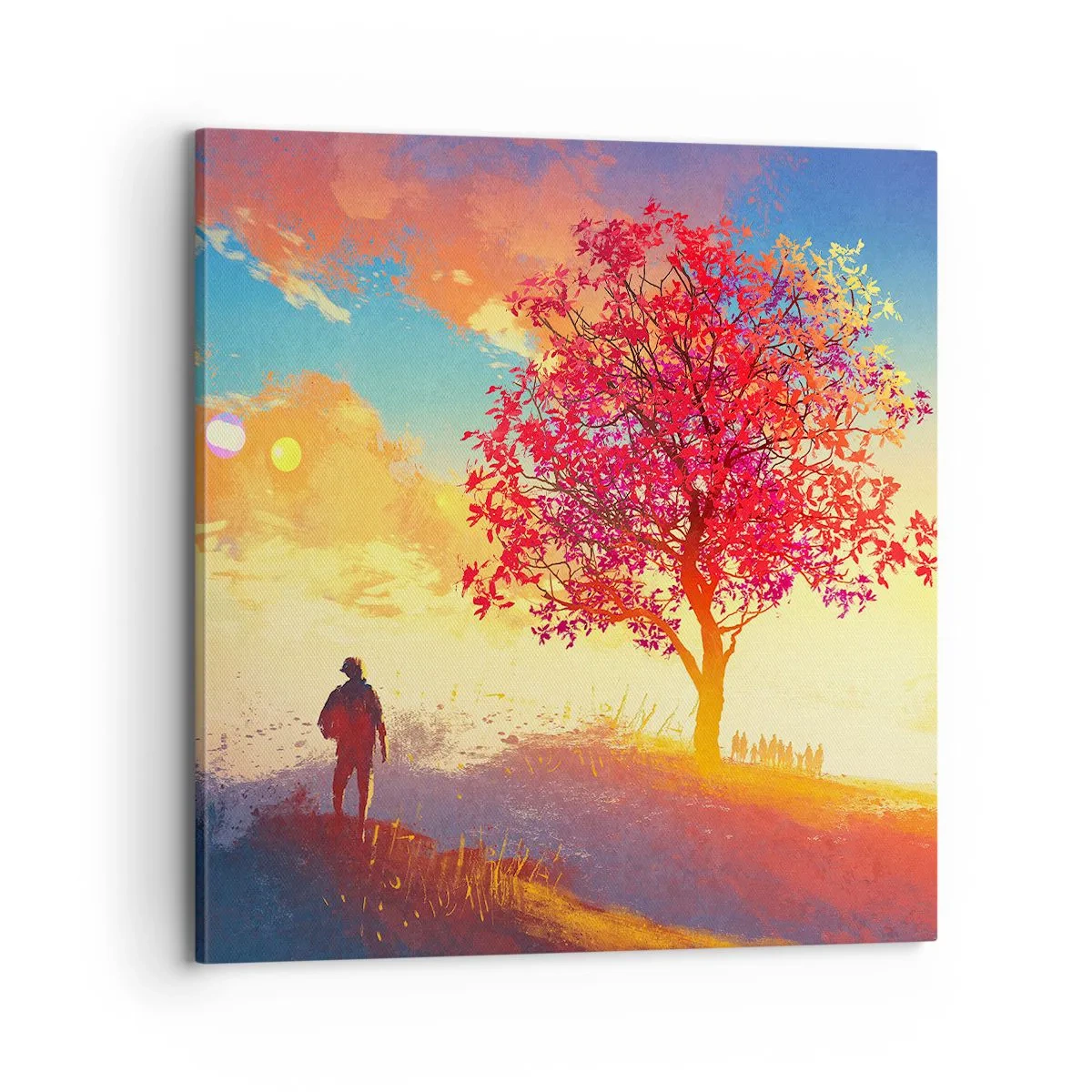 Canvas picture - Pilgrim at Its Goal - 70x70 cm