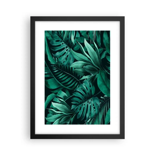 Poster in black frame - Depth of Tropical Green - 30x40 cm