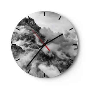 Wall clock - Clock on glass - Beautiful and Cruel - 40x40 cm
