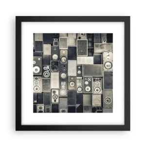 Poster in black frame - And Music Is Playing - 30x30 cm