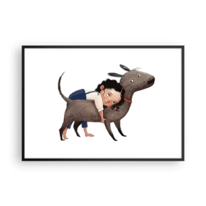 Poster in black frame - Best Friends - 100x70 cm