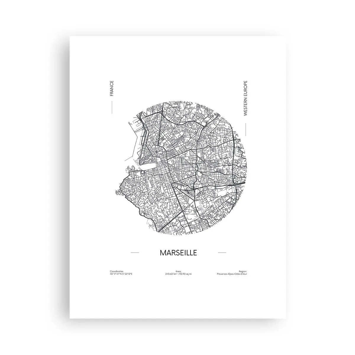 Poster - Anatomy of Marseille - 30x40 cm