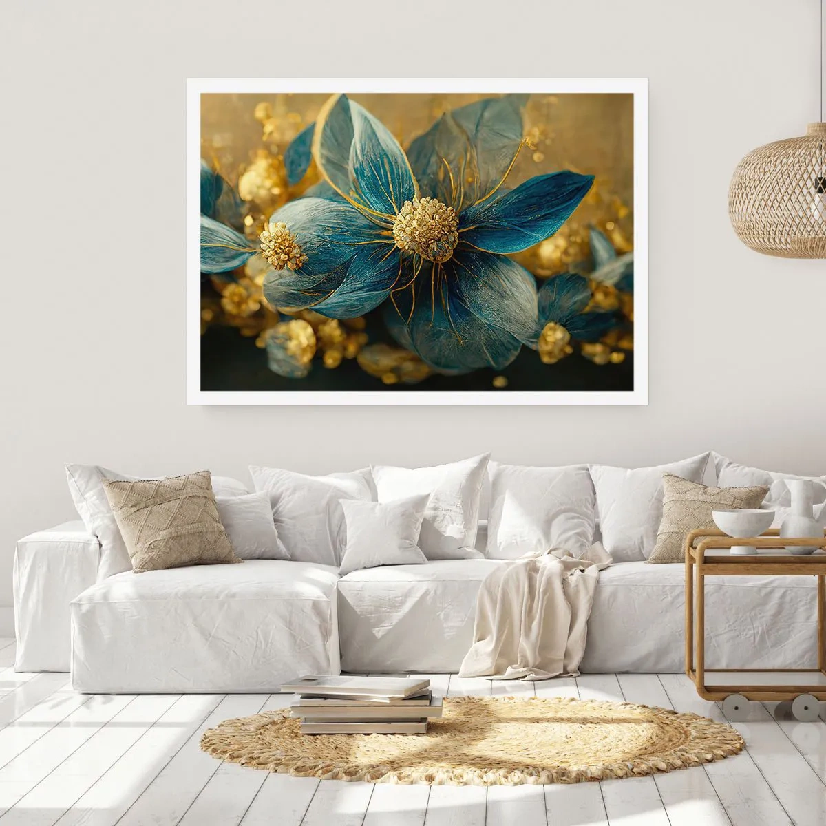 Poster - Blossoming in Gold - 100x70 cm