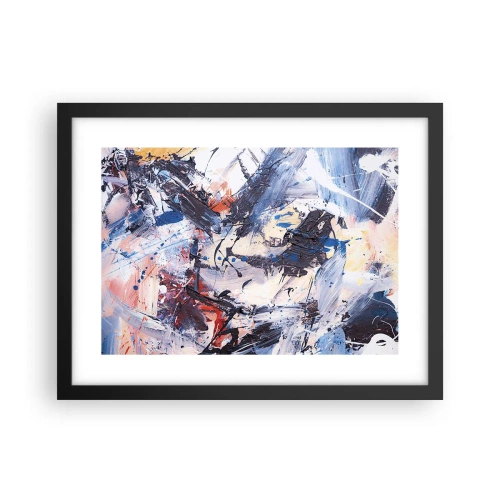 Poster in black frame - Crazy Dance of Abstraction - 40x30 cm