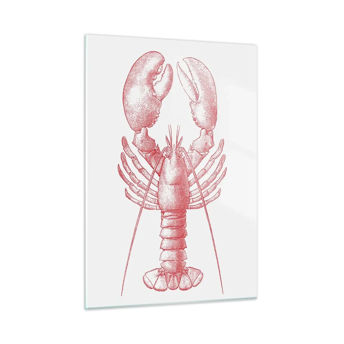 Glass picture - Lobster Worthy of a Lobster - 50x70 cm