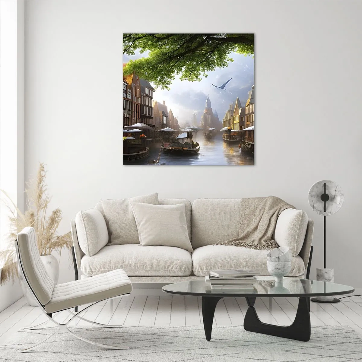 Glass picture - Dutch Urban Landscape - 70x70 cm