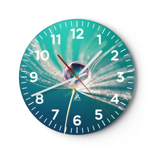 Wall clock - Clock on glass - Mystical Moment - 30x30 cm