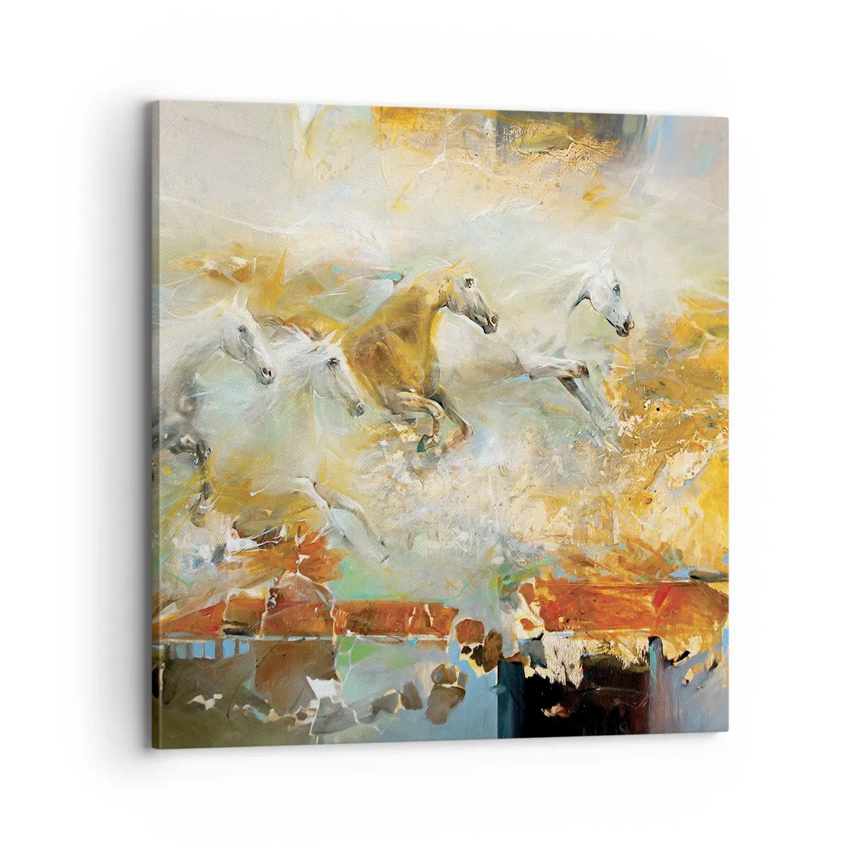 Canvas picture - Gallopping through the World - 70x70 cm