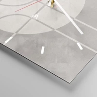 Clock face with lines