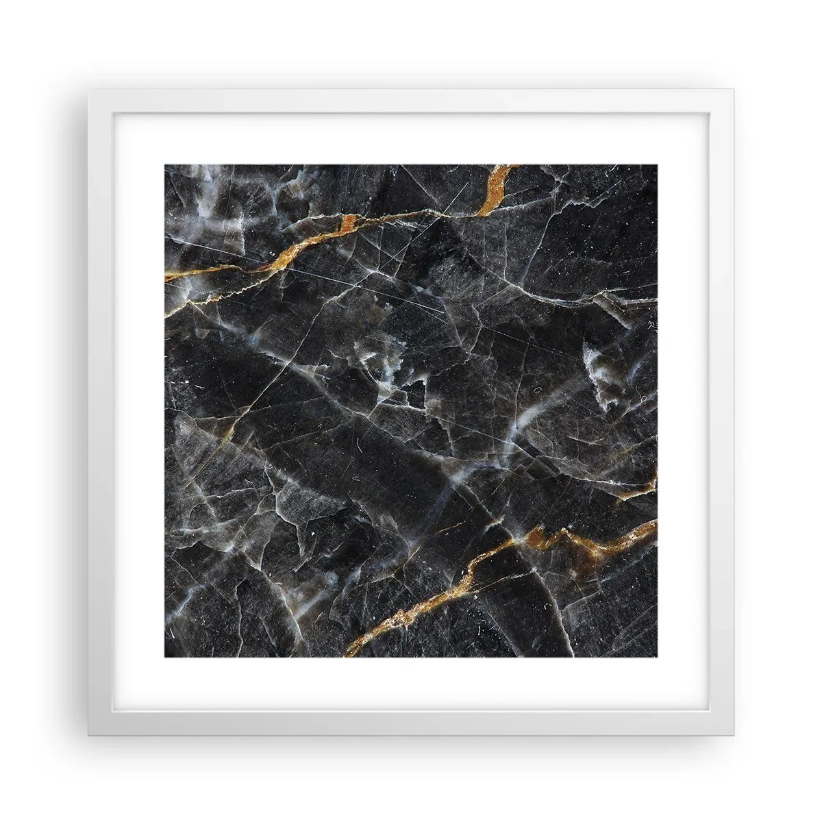 Poster in white frmae - Interior Life of a Stone - 40x40 cm