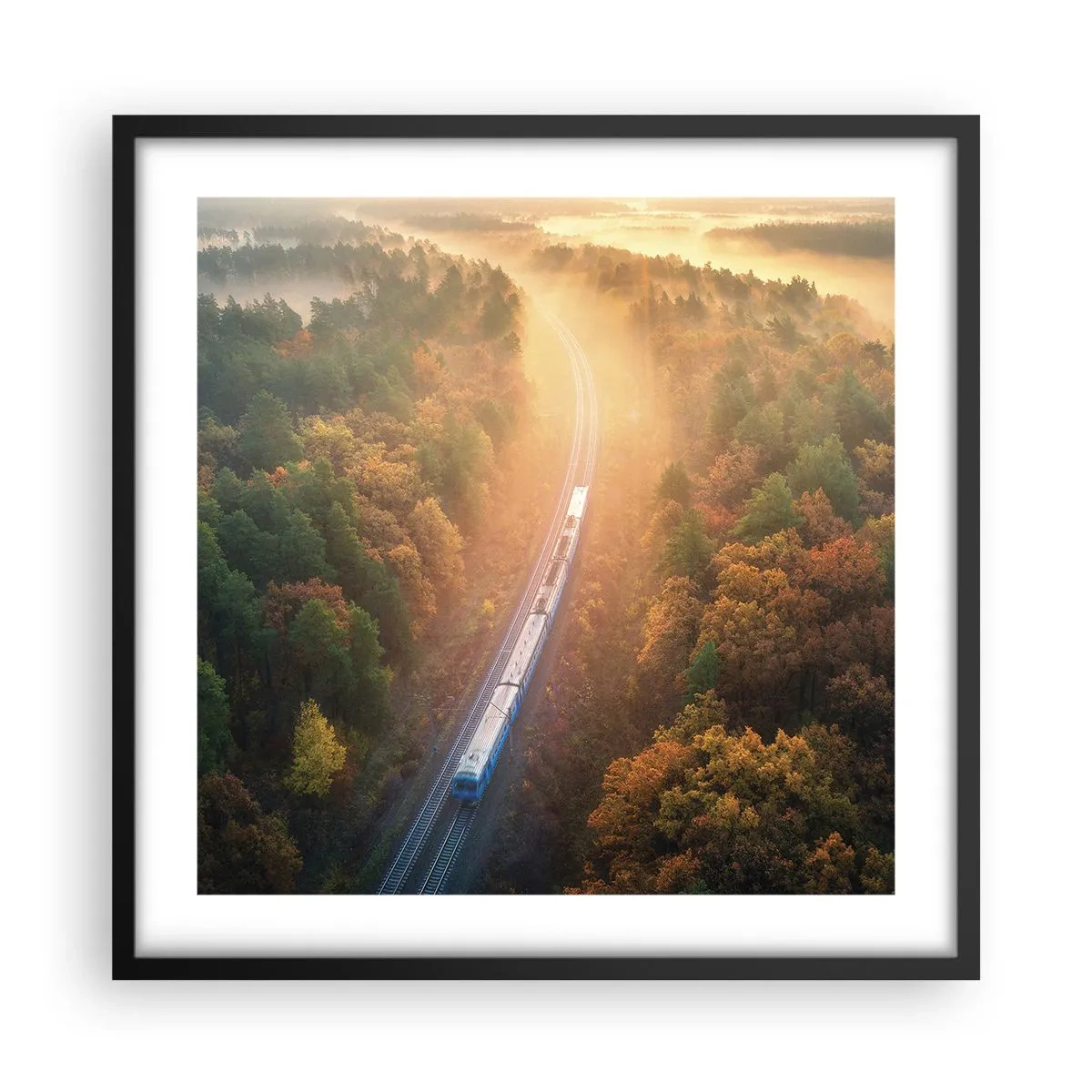 Poster in black frame - Autumn Trip - 50x50 cm