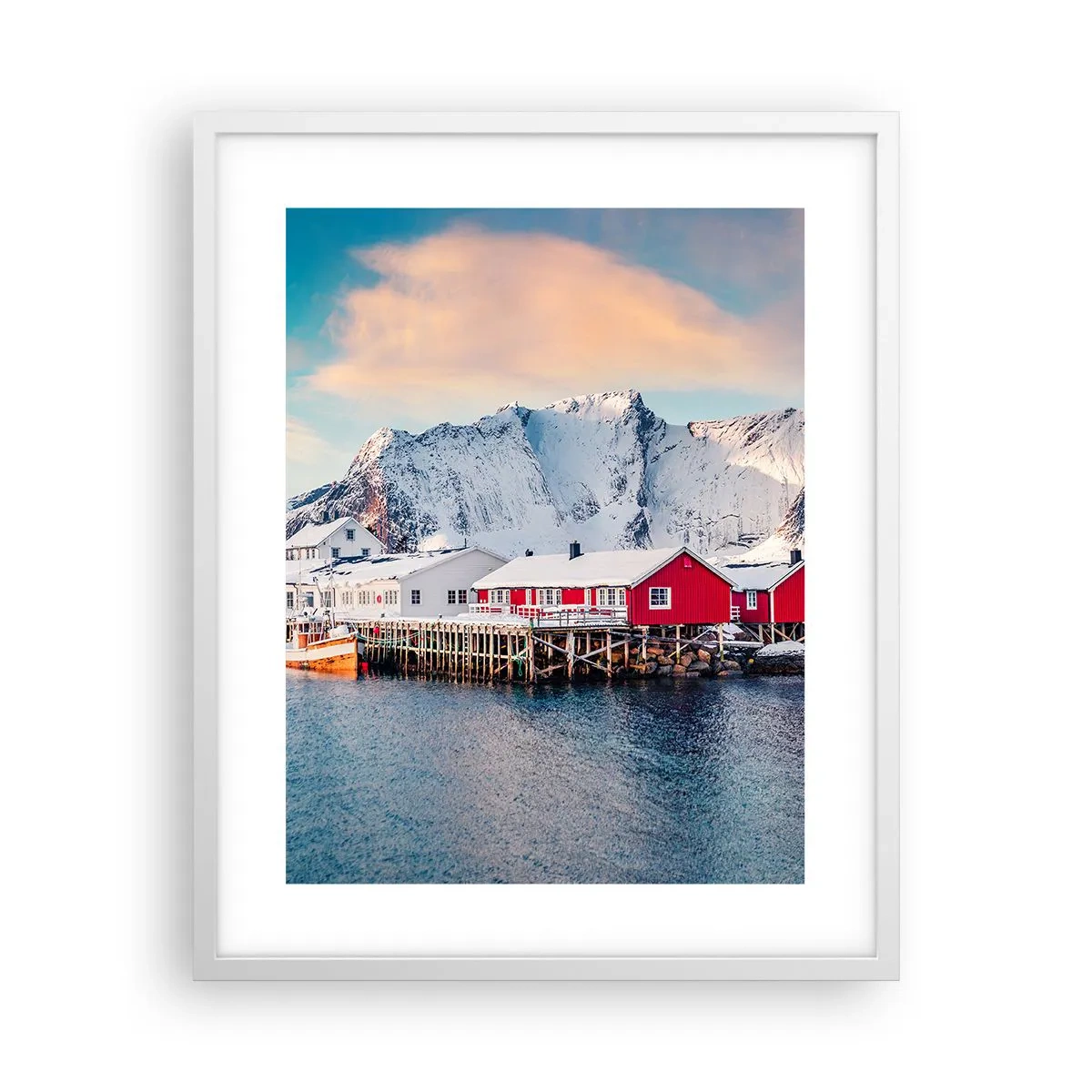 Poster in white frmae - Northern Retreat - 40x50 cm